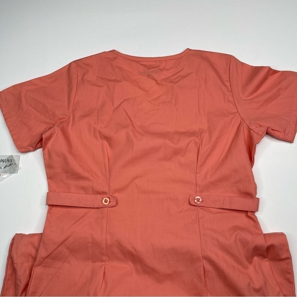 Butter Soft Dress Scrubs Empire Waist Peach Hospital Nurse Uniform Tech New - Picture 5 of 11